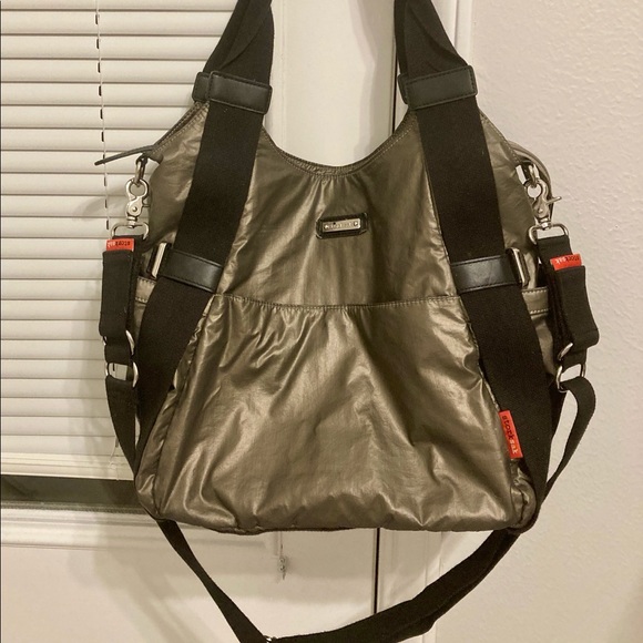 Storksak Handbags - Storksak Double Handles Metallic Diaper Bag
